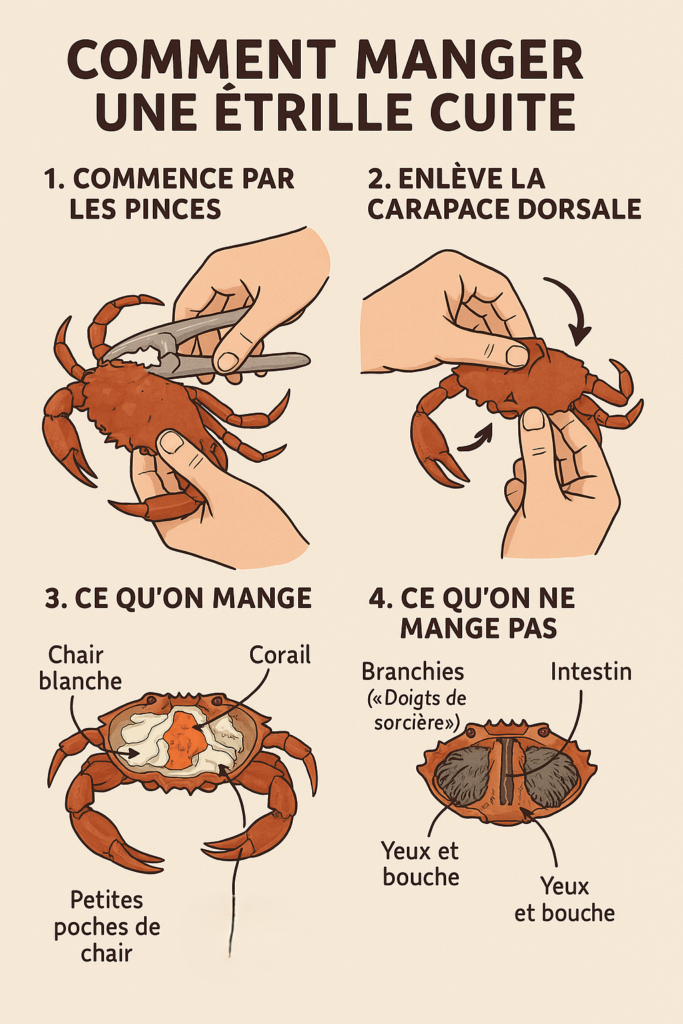 comment manger une etrille (crabe)